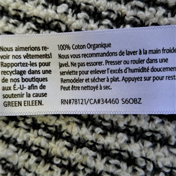 Eileen Fisher Cardigan Waterfall Organic Cotton Drop Shoulder Long Sleeve Ribbed - Picture 9 of 9